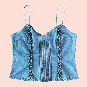 Vintage 90s No Boundaries Denim Tank Top